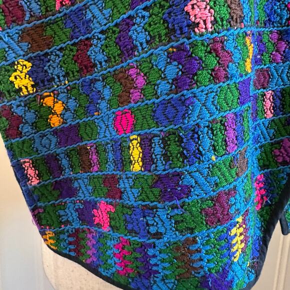 Vintage 70s/80s Denim Boho Vest L - Picture 4 of 6